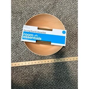 Room Essentials Serving bowl and utensil set wood look